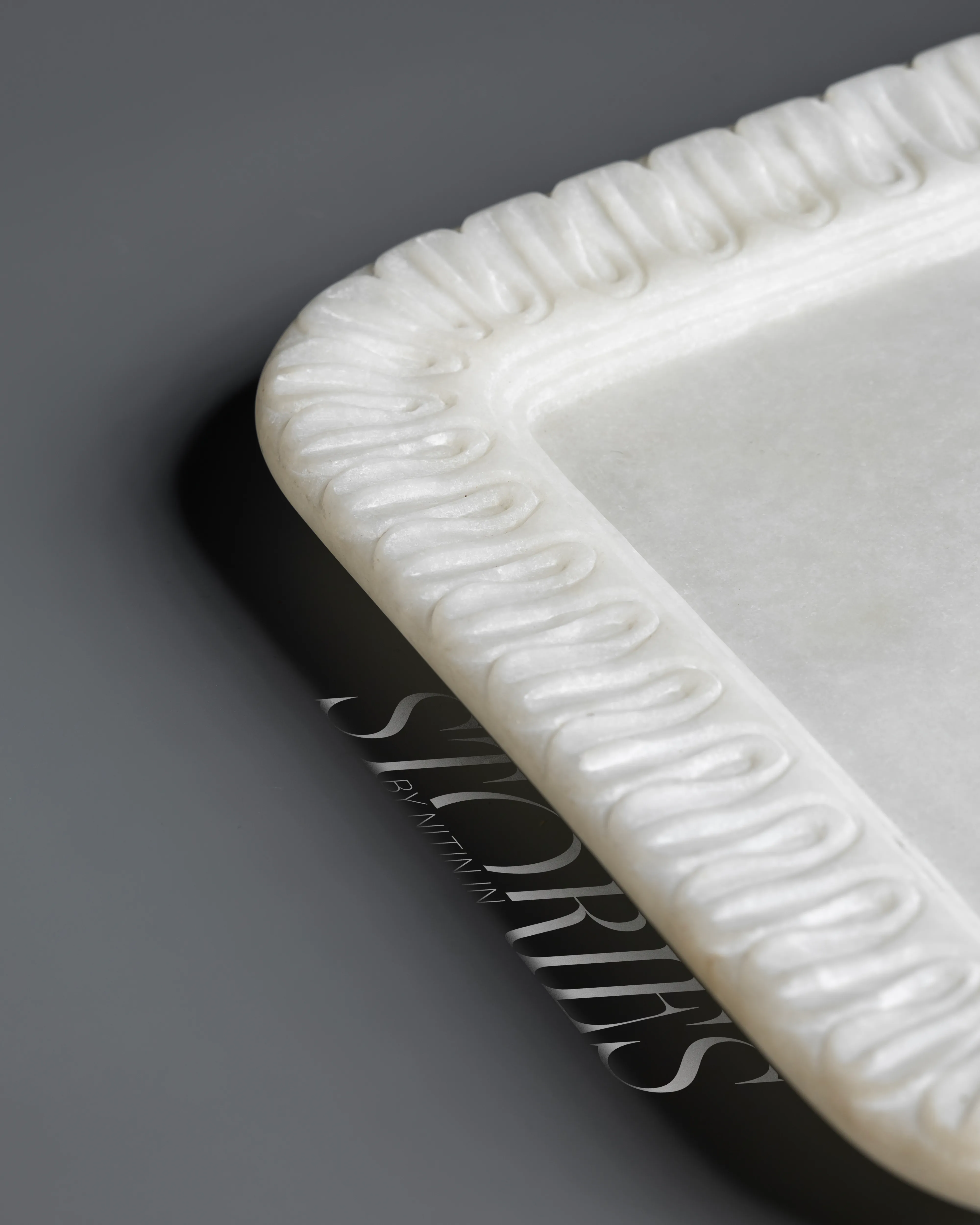Detailed marble edge from a Mohan Marble campaign