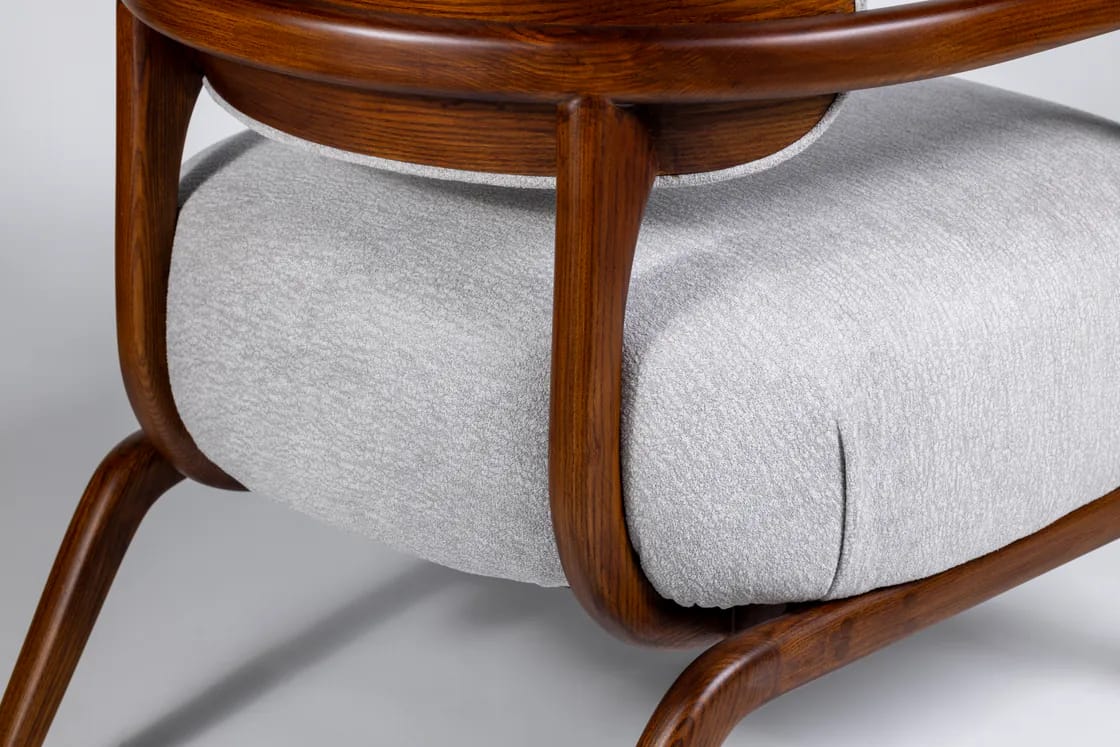 Sculpted wooden chair detail