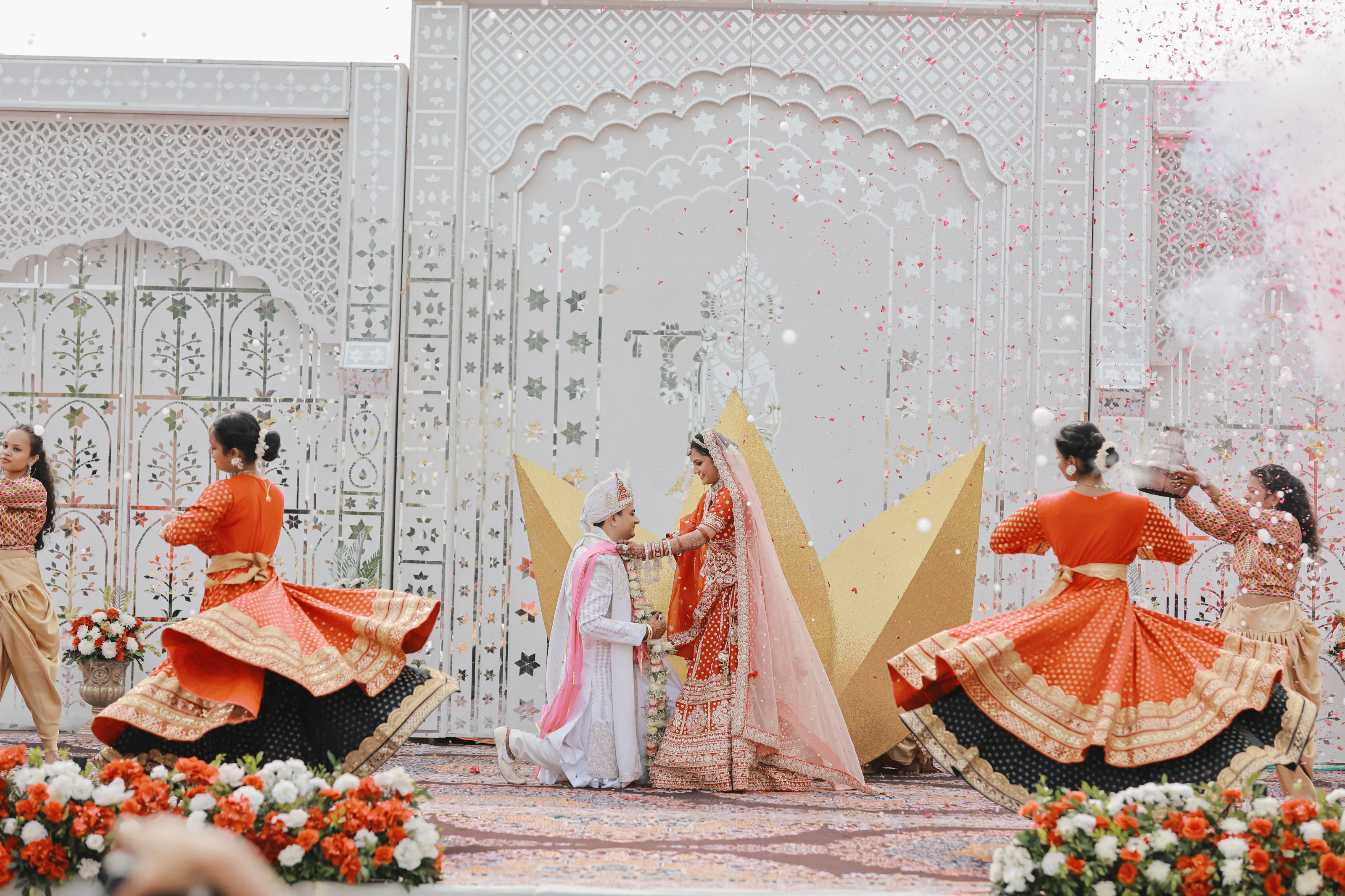 Nikita and Jay during their wedding celebration
